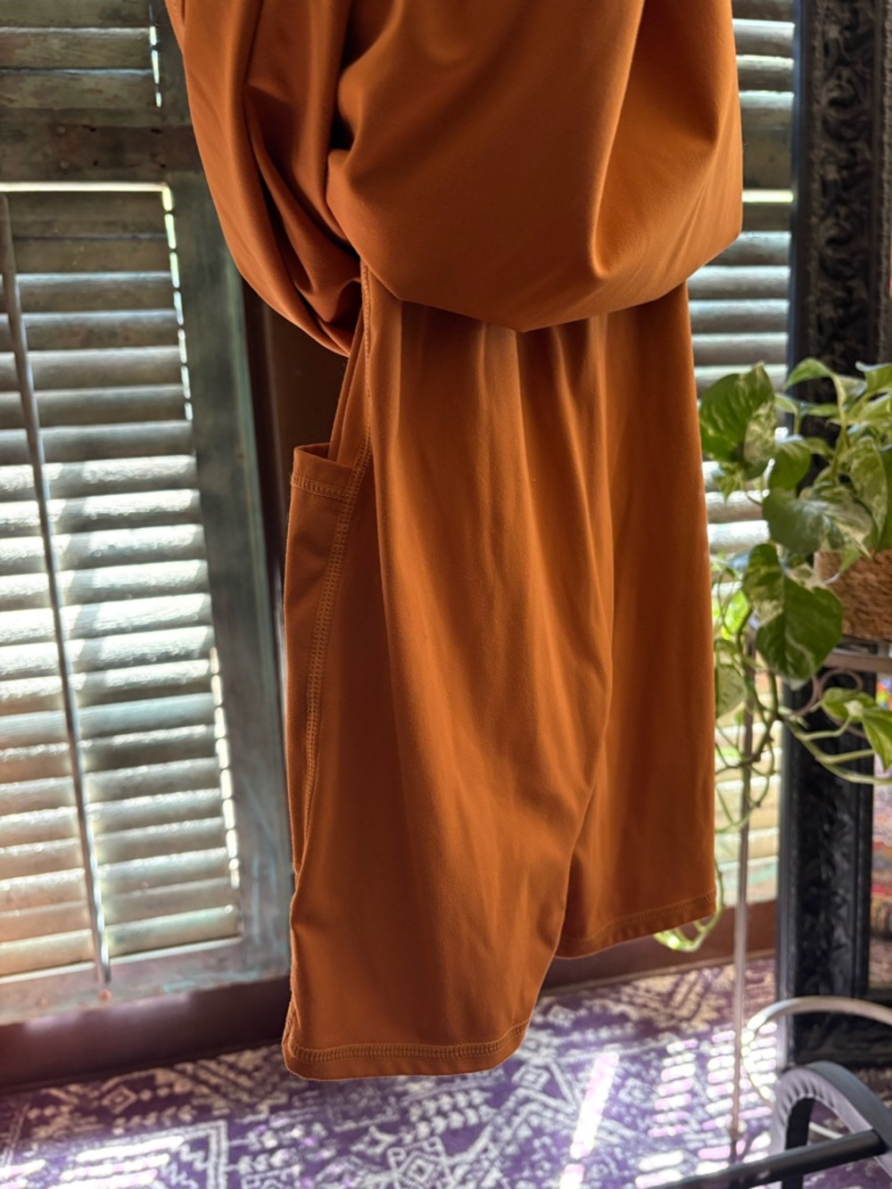 HALARA Rust Orange Athleisure Dress with Pockets - Picture 5 of 6